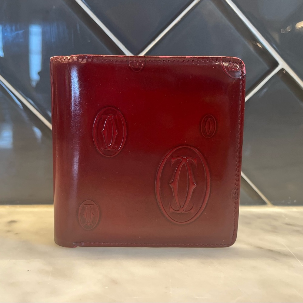 Cartier Happy Birthday collection patent leather wallet